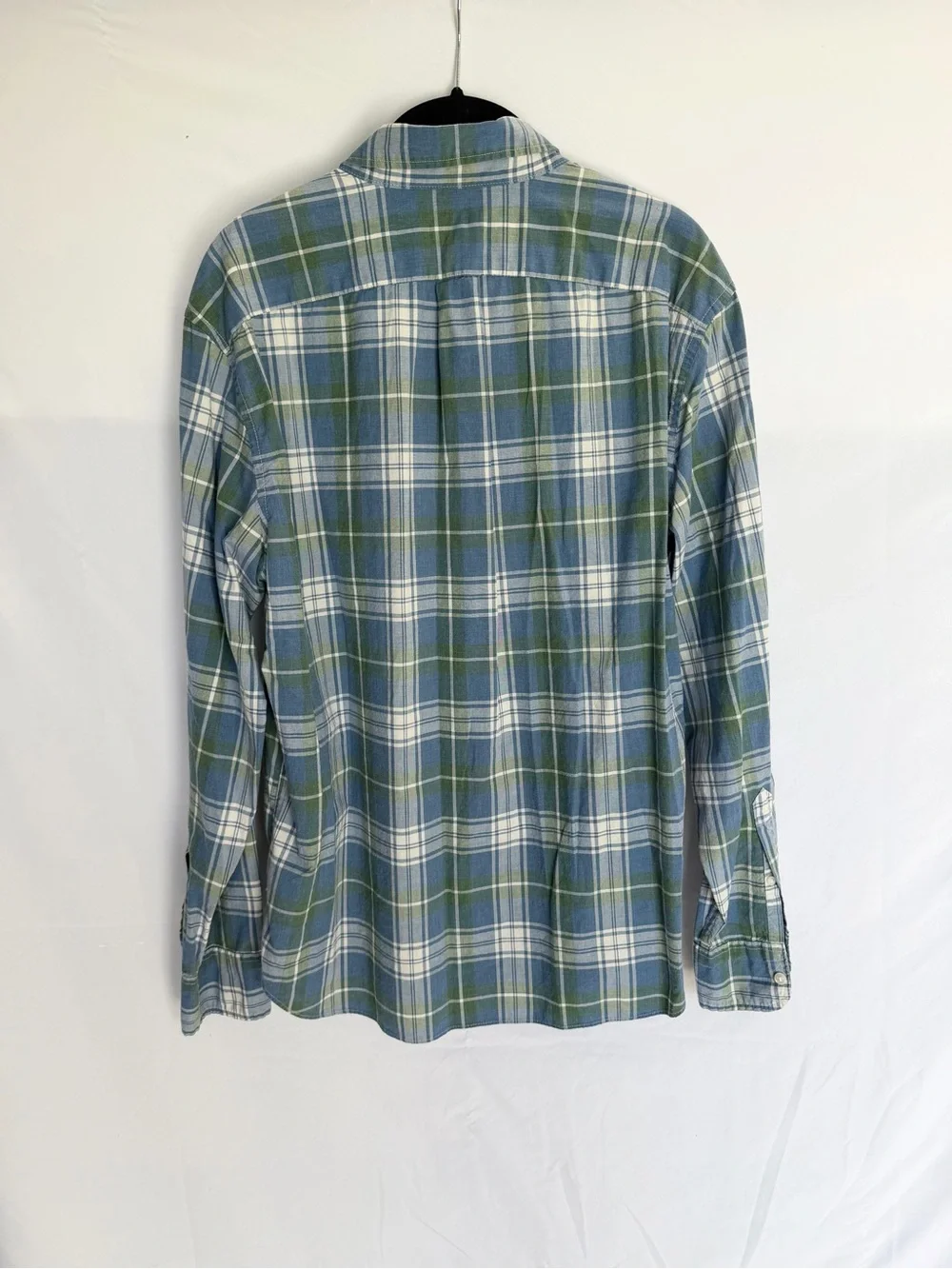 J. Crew Blue and Green Plaid Button-Down Shirt